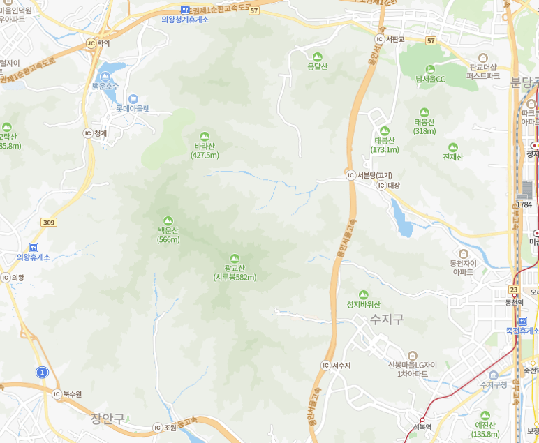 광교산 지도 사진 입니다